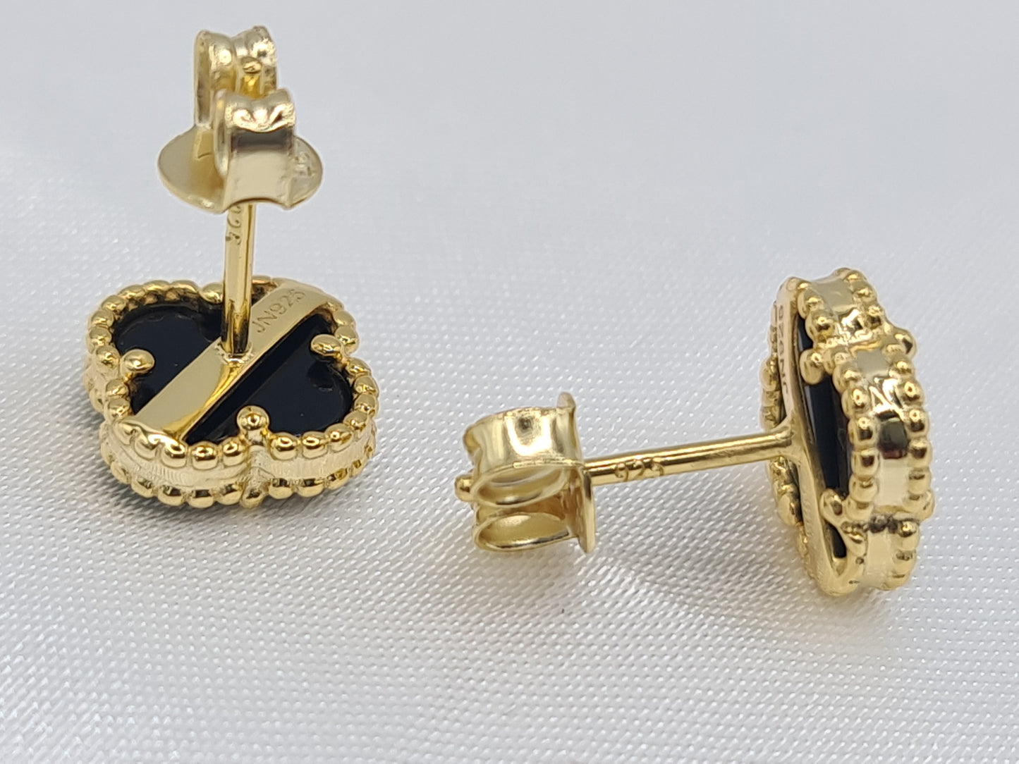 Brand New Clover Earrings 14k gold on Silver