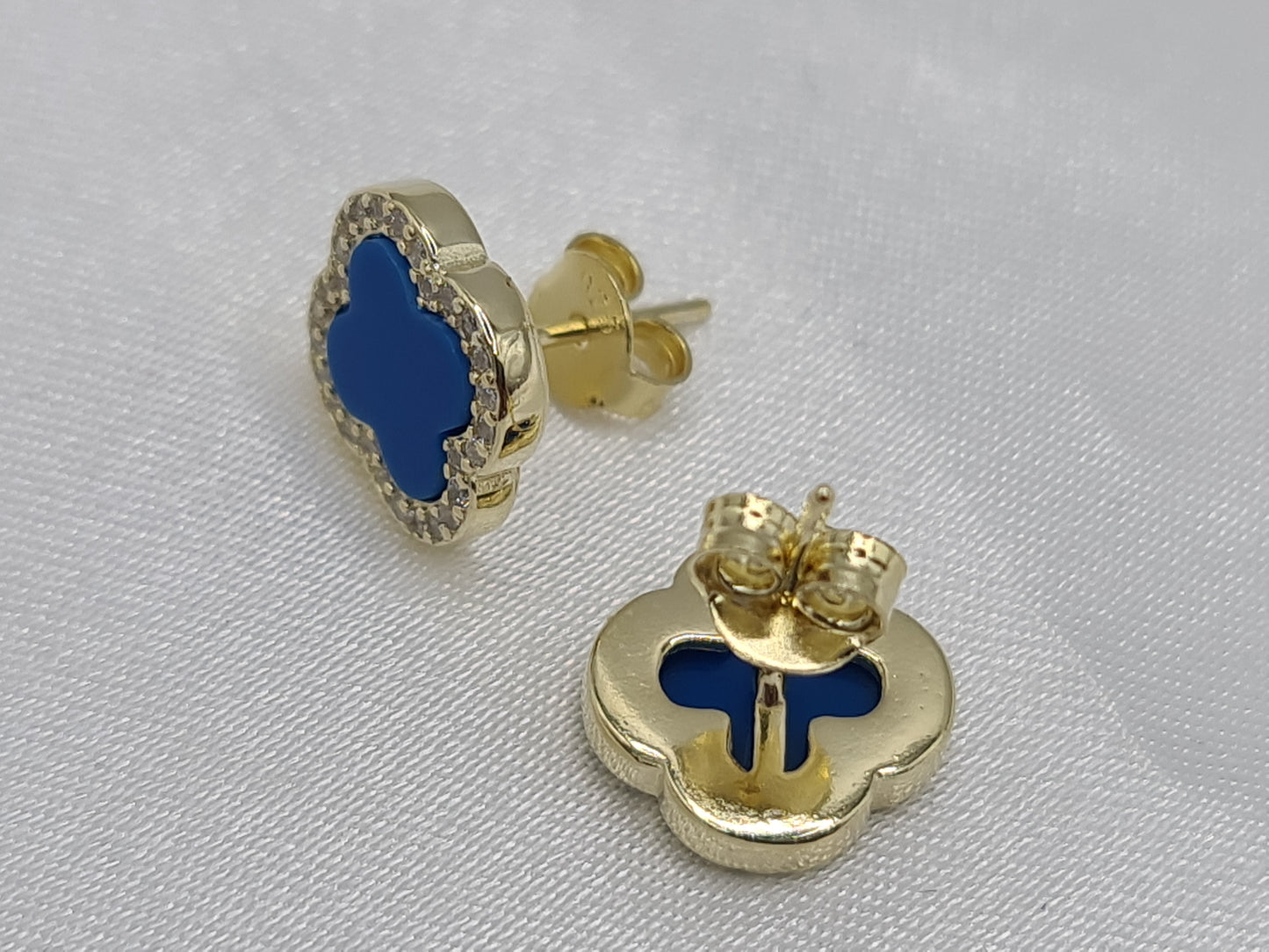 Brand New Clover Earrings 14k gold on Silver