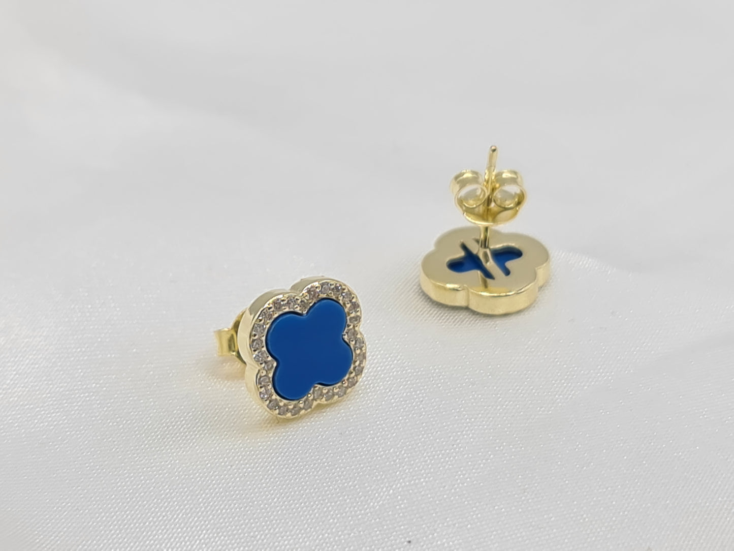 Brand New Clover Earrings 14k gold on Silver