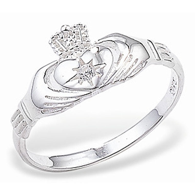 Brand New Sterling Silver Claddagh Ladied ring