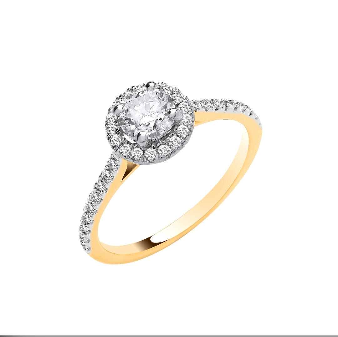 Brand New 18ct Gold 0.75 carat tw Diamond Engagement Ring