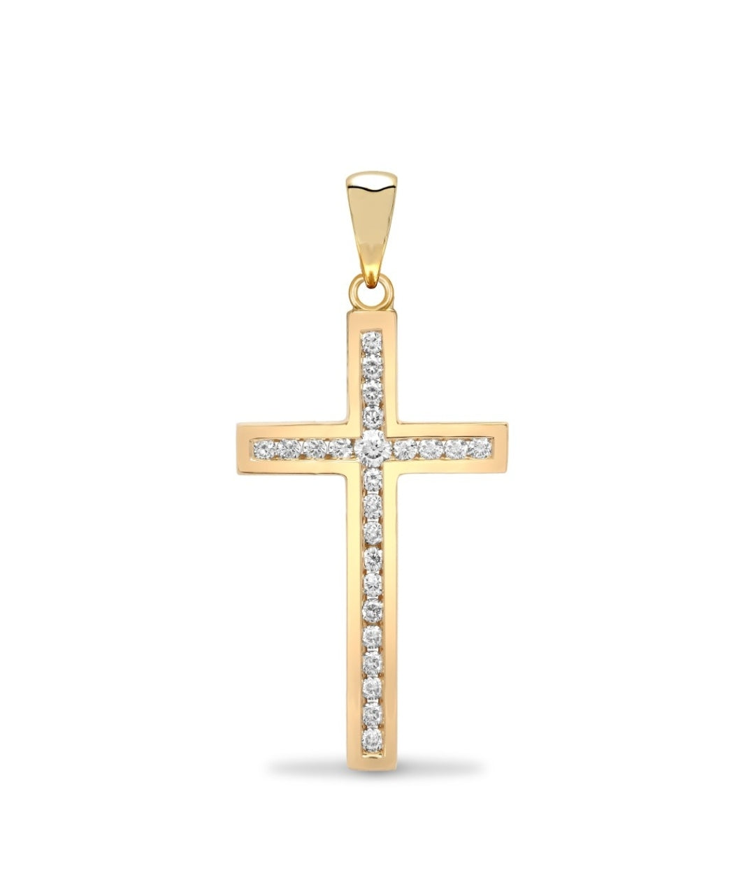 Brand New 9ct gold Cross cz Pendant