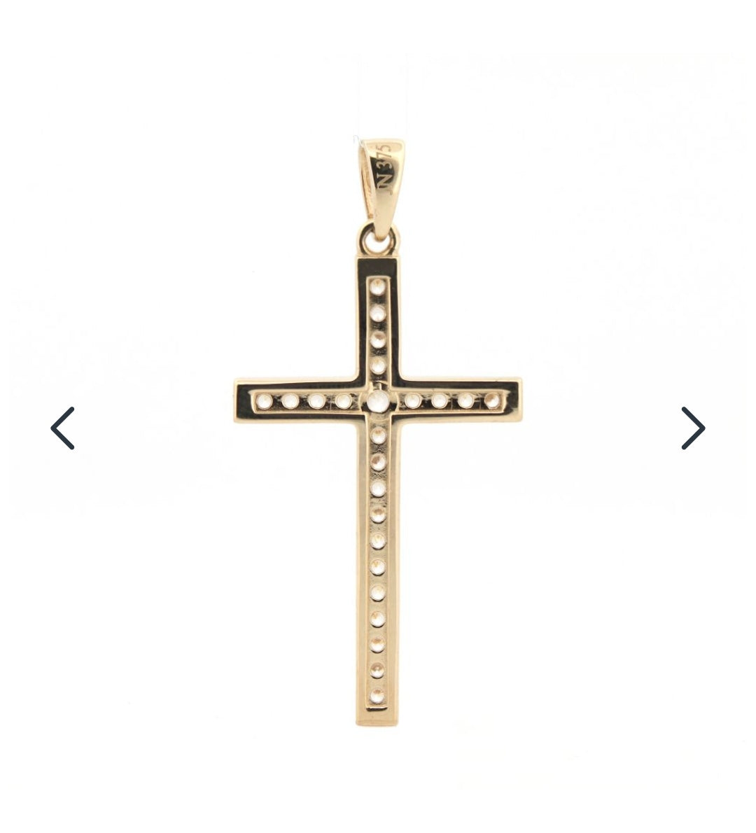 Brand New 9ct gold Cross cz Pendant