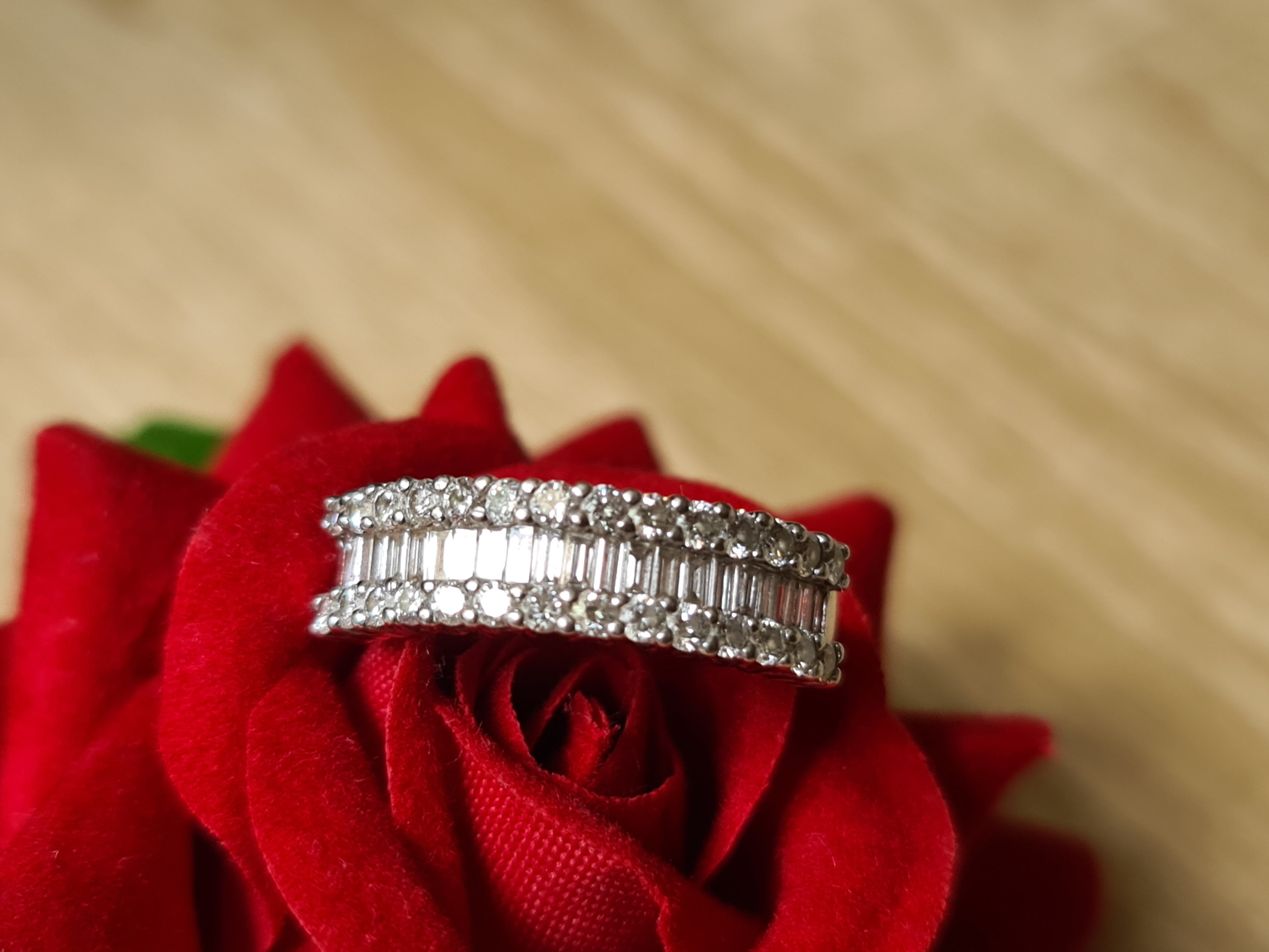 Diamond half deals eternity ring platinum