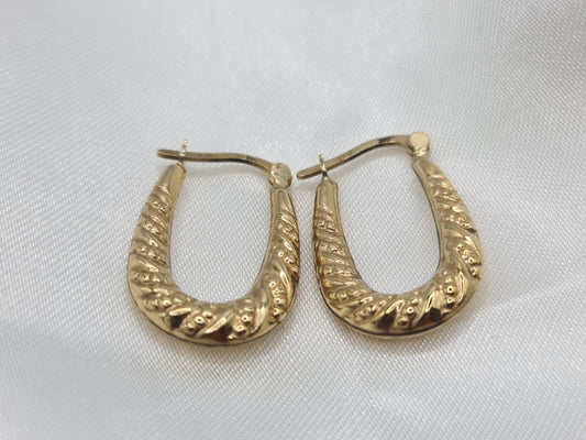 Pre-Owned 9 carat gold Creole earrings xs