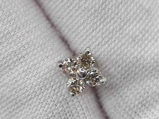 18 Carat white Gold 0.25 Carat Diamond Stud Earring