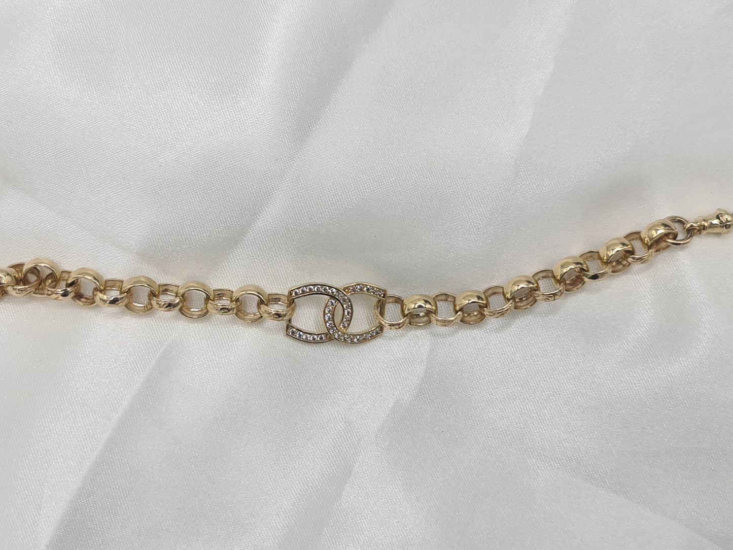 Brand New 9 carat gold Horseshoe Belcher Bracelet 6.5 inch