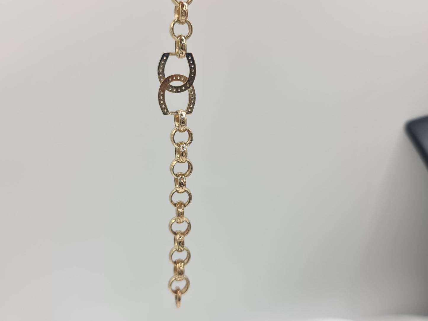 Brand New 9 carat gold Horseshoe Belcher Bracelet 6.5 inch