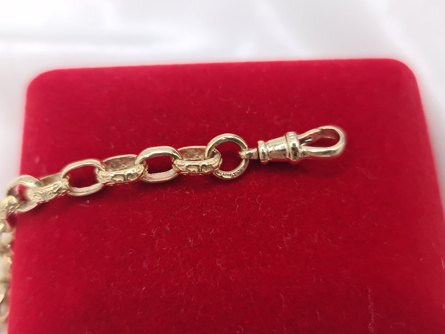 Brand New 9 carat gold Belcher bracelet 6.5 inch