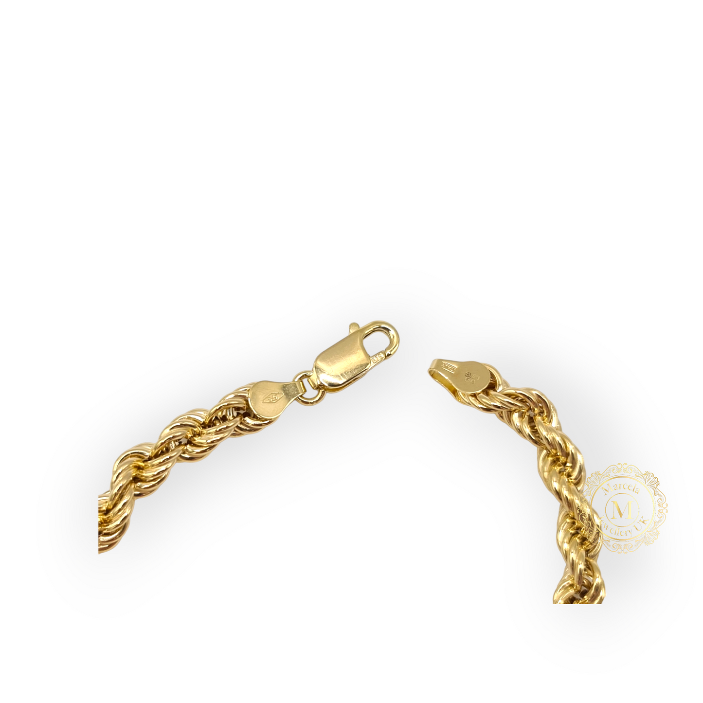 Brand New 9 Carat Gold Rope Bracelet