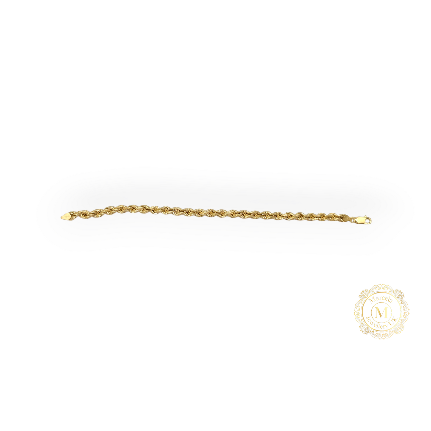 Brand New 9 Carat Gold Rope Bracelet