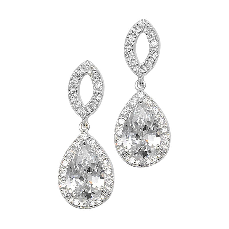 Brand New tear drop cubic zirconia earrings